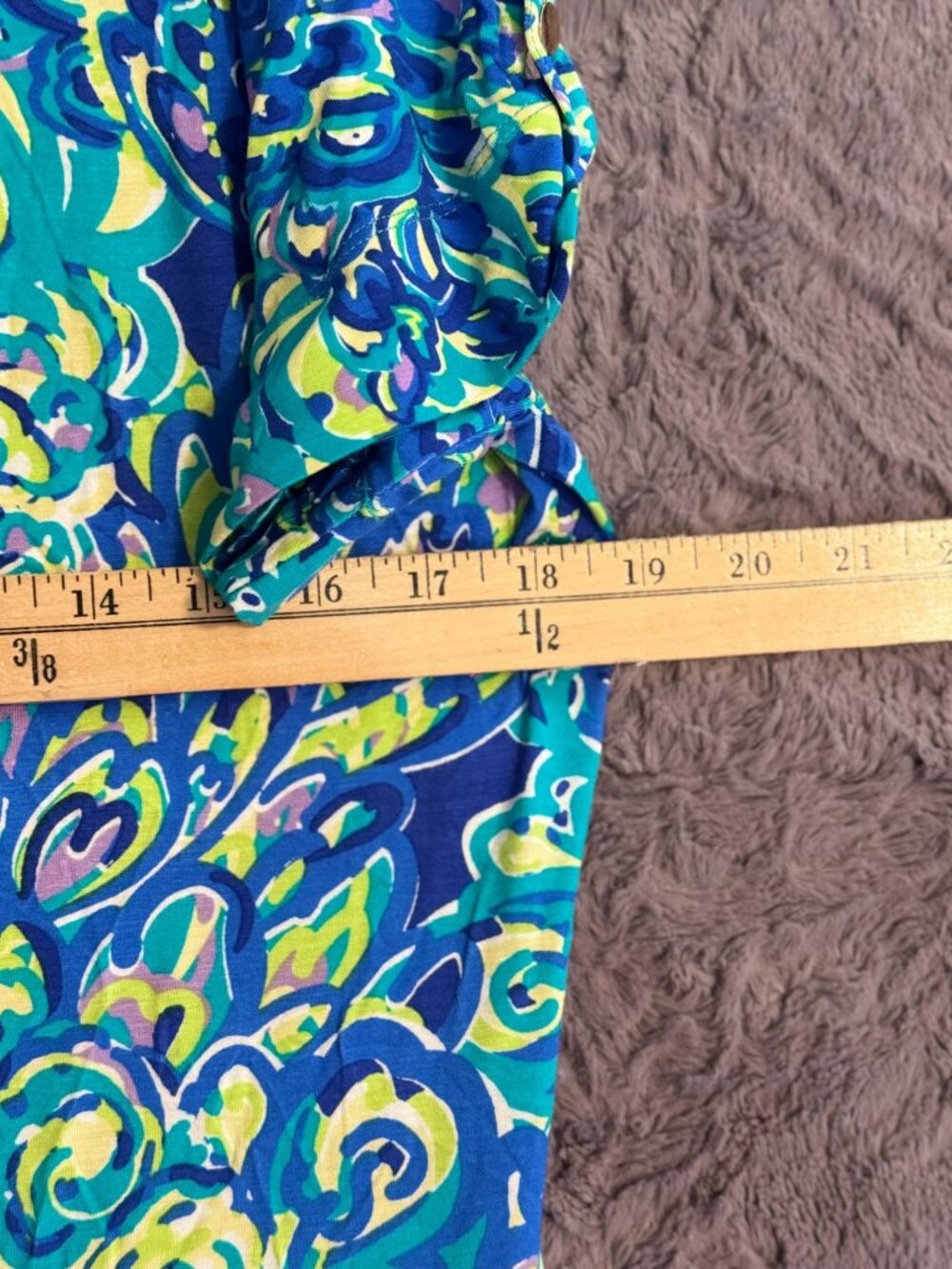 Philosophy Republic Aqua Peacock Print Dress XL - Picture 5 of 6